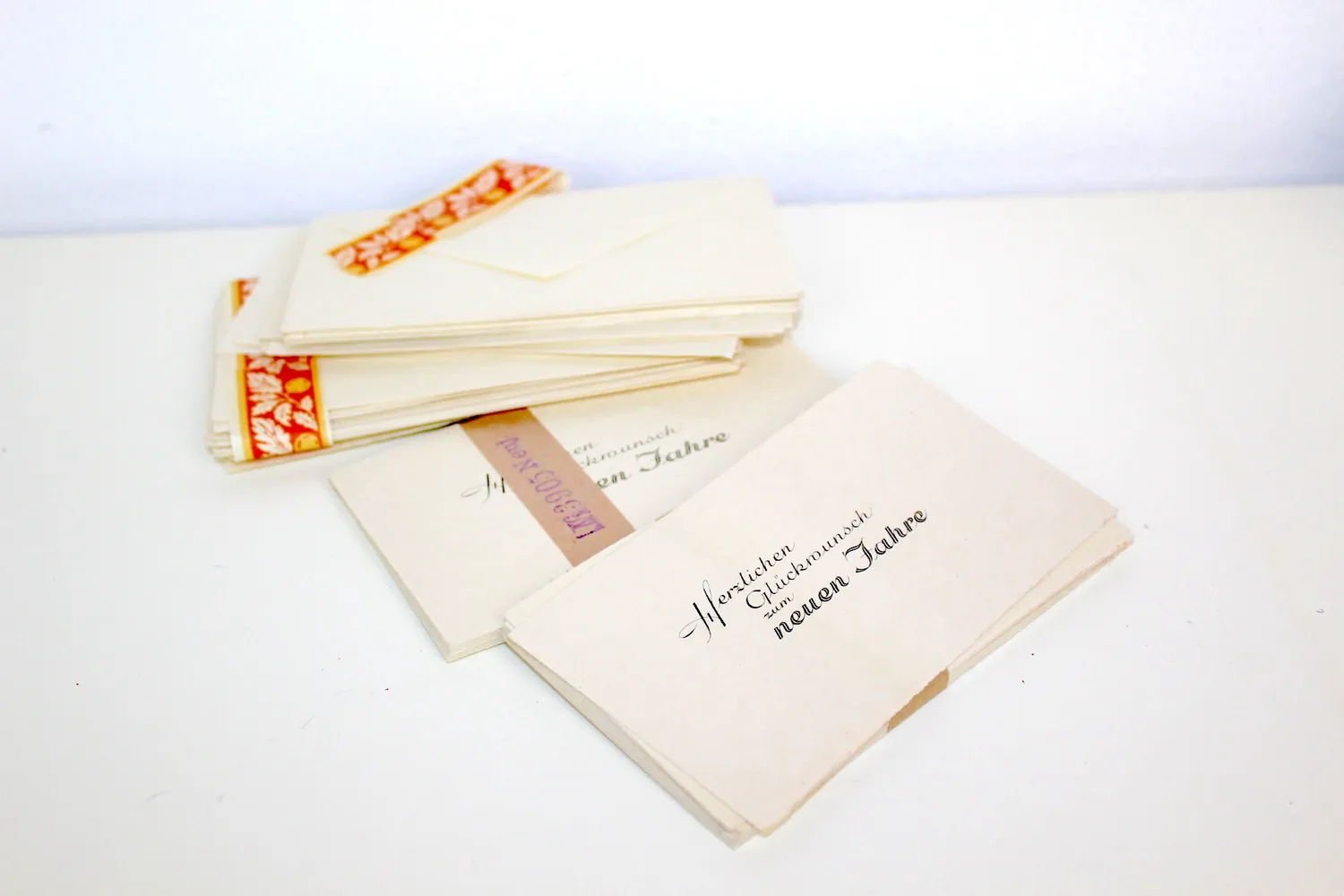Mon Ami(e) Vintage Neujahrskarten 50 Stück mit 42 Umschlägen