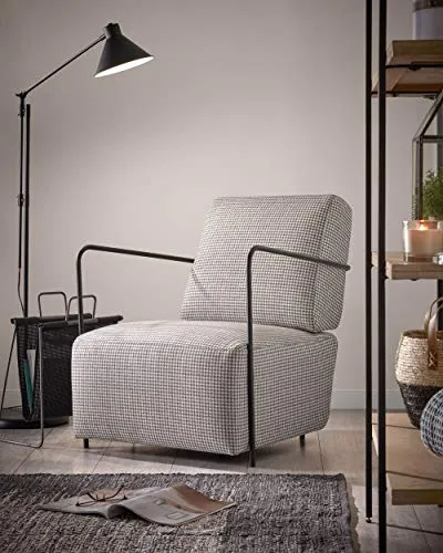 Kave Home Dione Stehlampe schwarz aus Stahl verstellbar