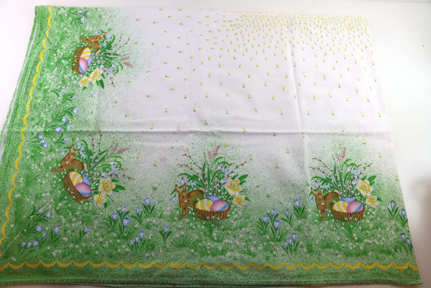 Mon Ami(e) Vintage Osterdecke 170x130 cm weiß-grün