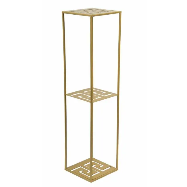 HOWHOMELY Blumentisch 100 cm Gold Metall Loft