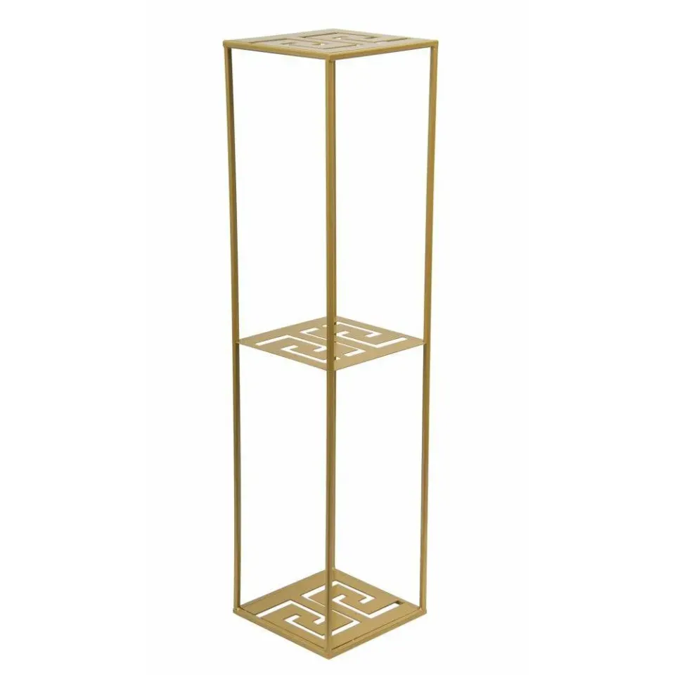 HOWHOMELY Blumentisch 100 cm Gold Metall Loft