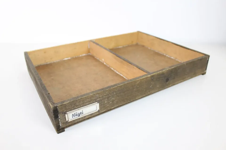 Mon Ami(e) Vintage Holzkiste Werkstatt Holz mit Einteilung