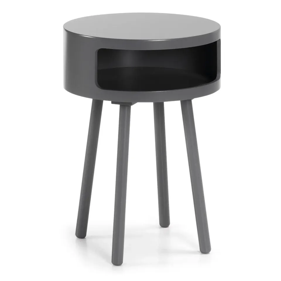 Kave Home Kurb Beistelltisch rund mit Ablage
