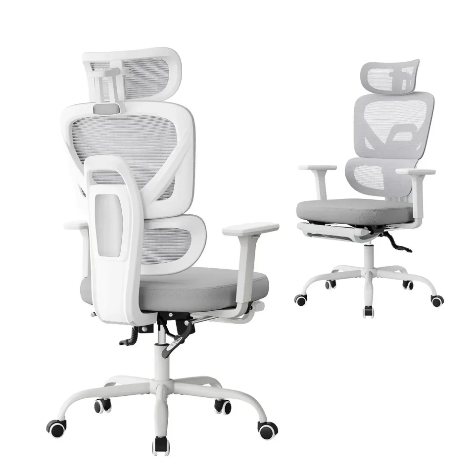 In And OutdoorMatch Bürostuhl Ergonomisch Mesh Fußstütze