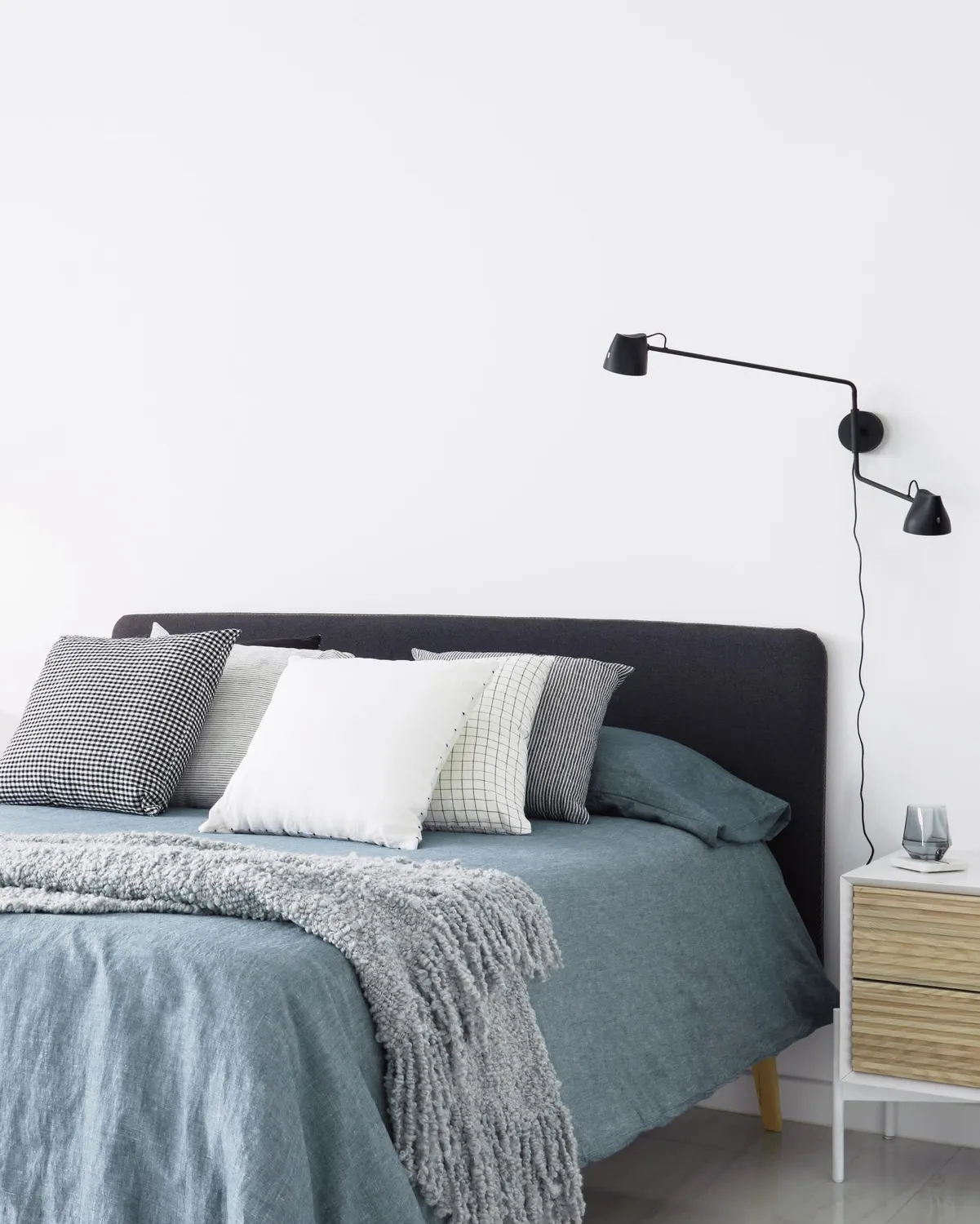 Kave Home Dyla Kopfteil 168 cm anthrazit Varese-Stoff