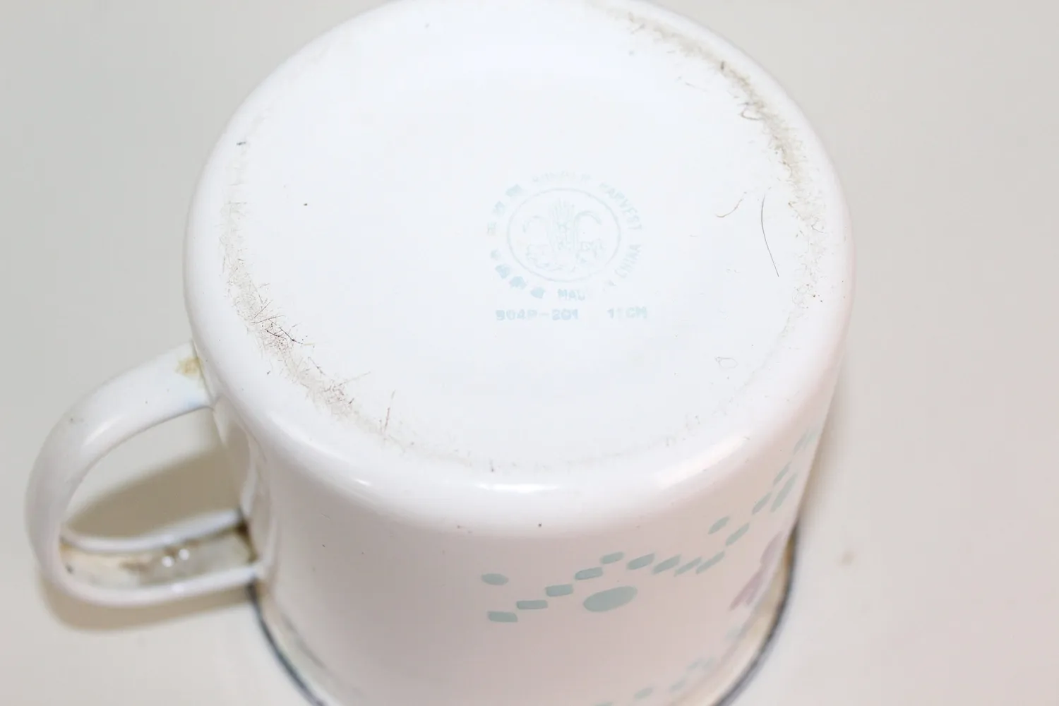 Mon Ami(e) Vintage Milchtopf mit Blumen Emaille