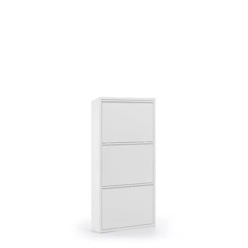 Kave Home Bogotá Schuhschrank Weiß Stahl 9 Paar