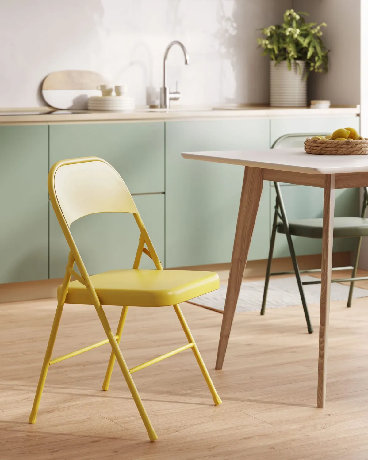Kave Home Anit Esstisch weiß Eschenholz