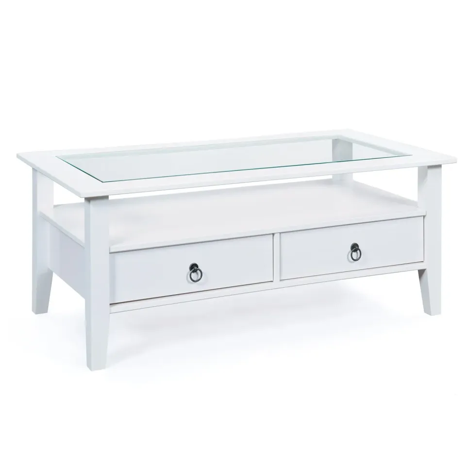 Inter Link Provence 7 Couchtisch Glas mit Schubladen