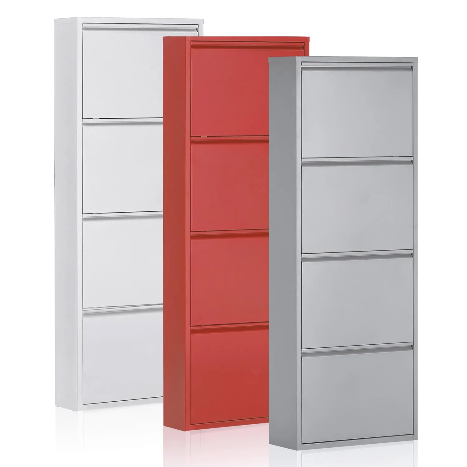 Kave Home 8,43E+12 Schuhschrank 4 Türen Weiß Metall