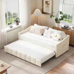 In And OutdoorMatch Schlafsofa Grau 90x200cm ausziehbar