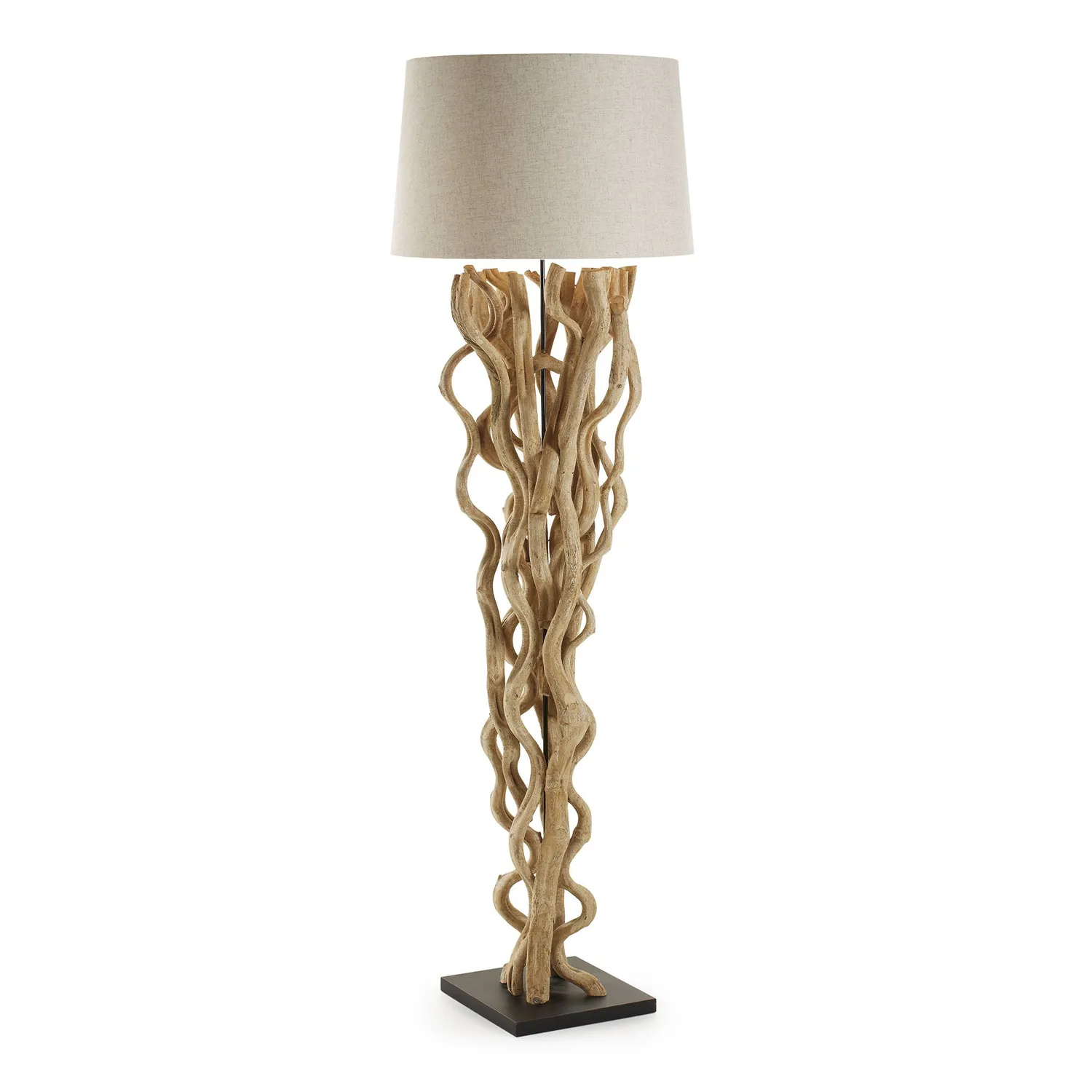 Kave Home Nuba Stehlampe E27 Baumwolle