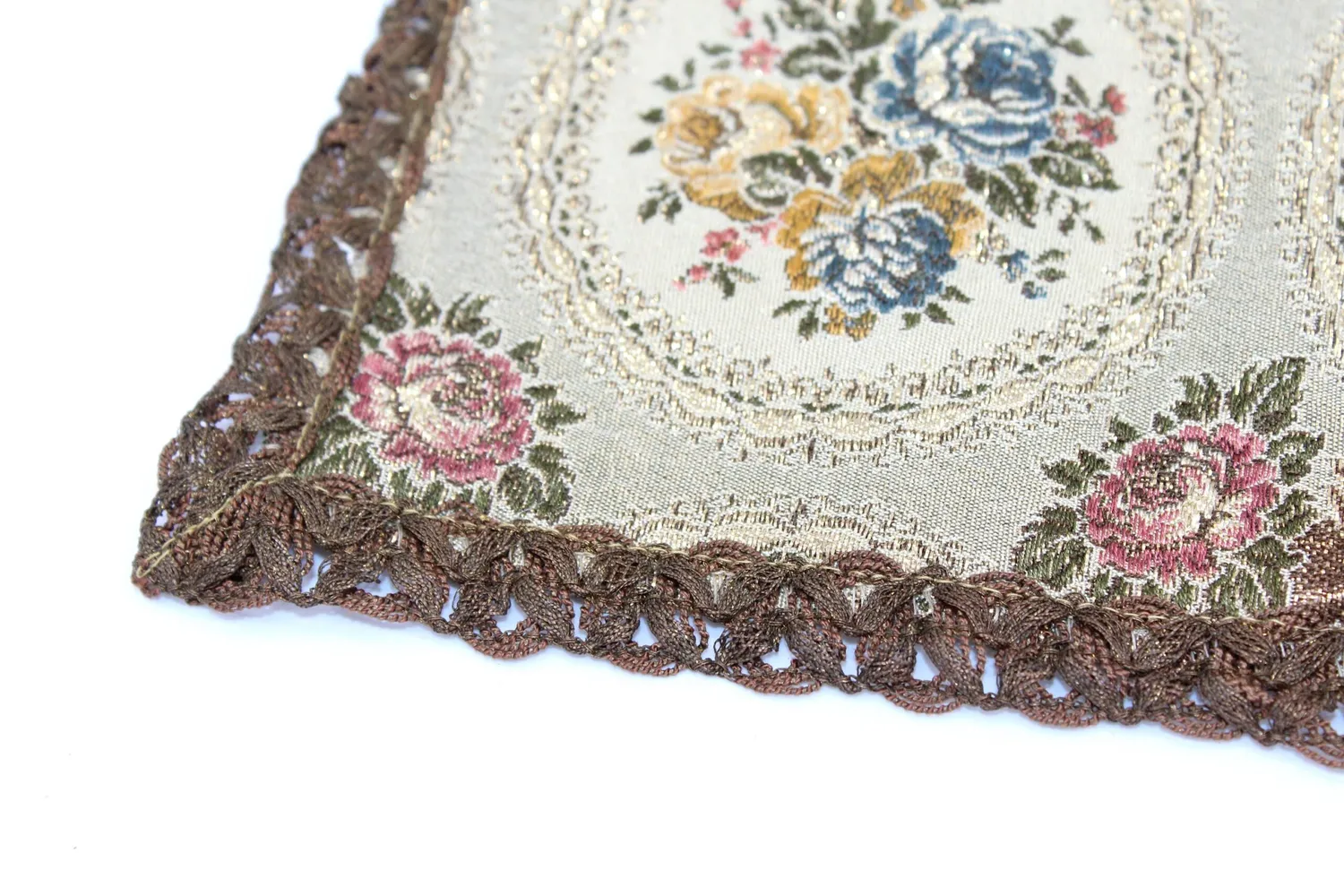Mon Ami(e) Vintage Tischläufer Blumen-Stickerei 17x43cm