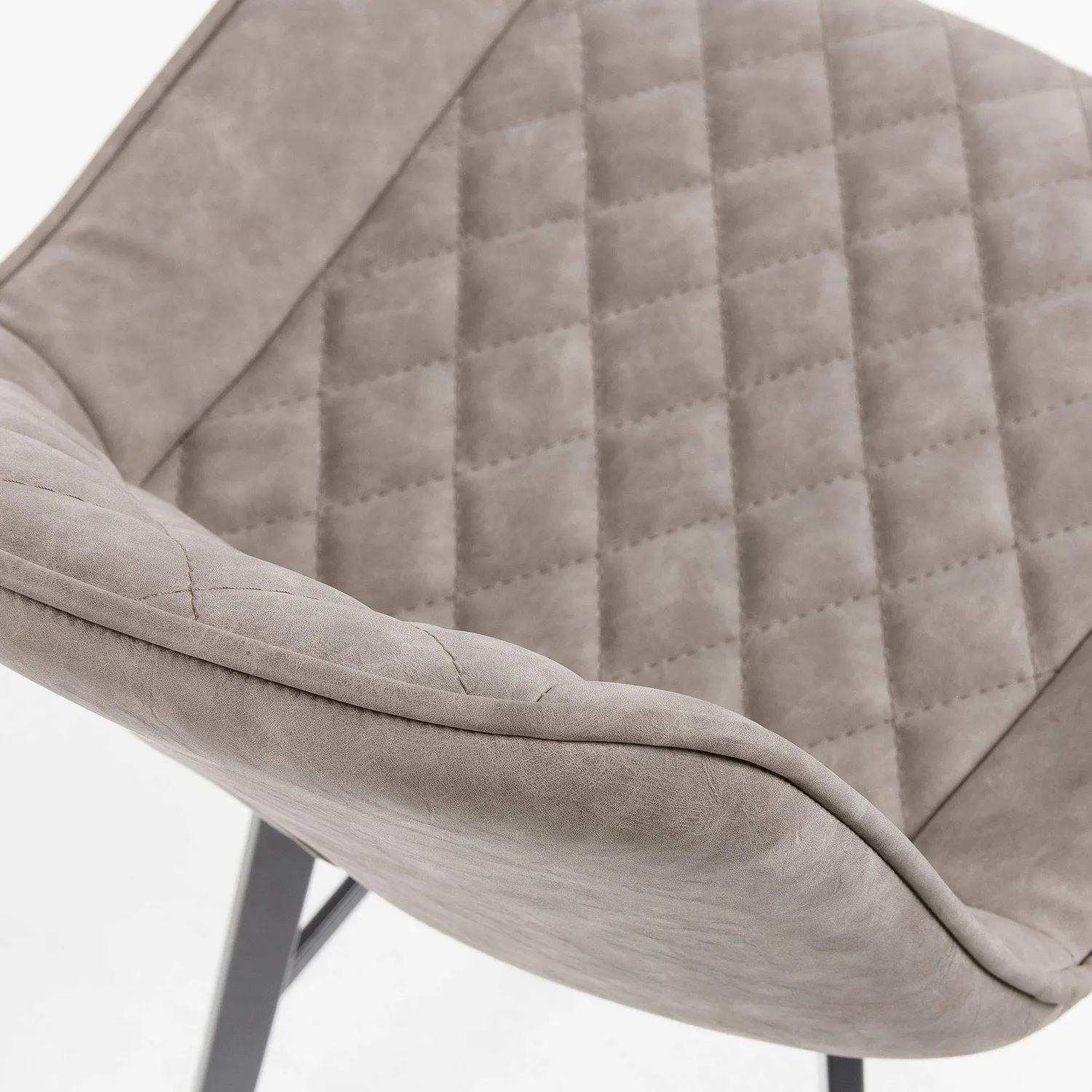 Kave Home Adela Barhocker 66 cm Taupe Kunstleder