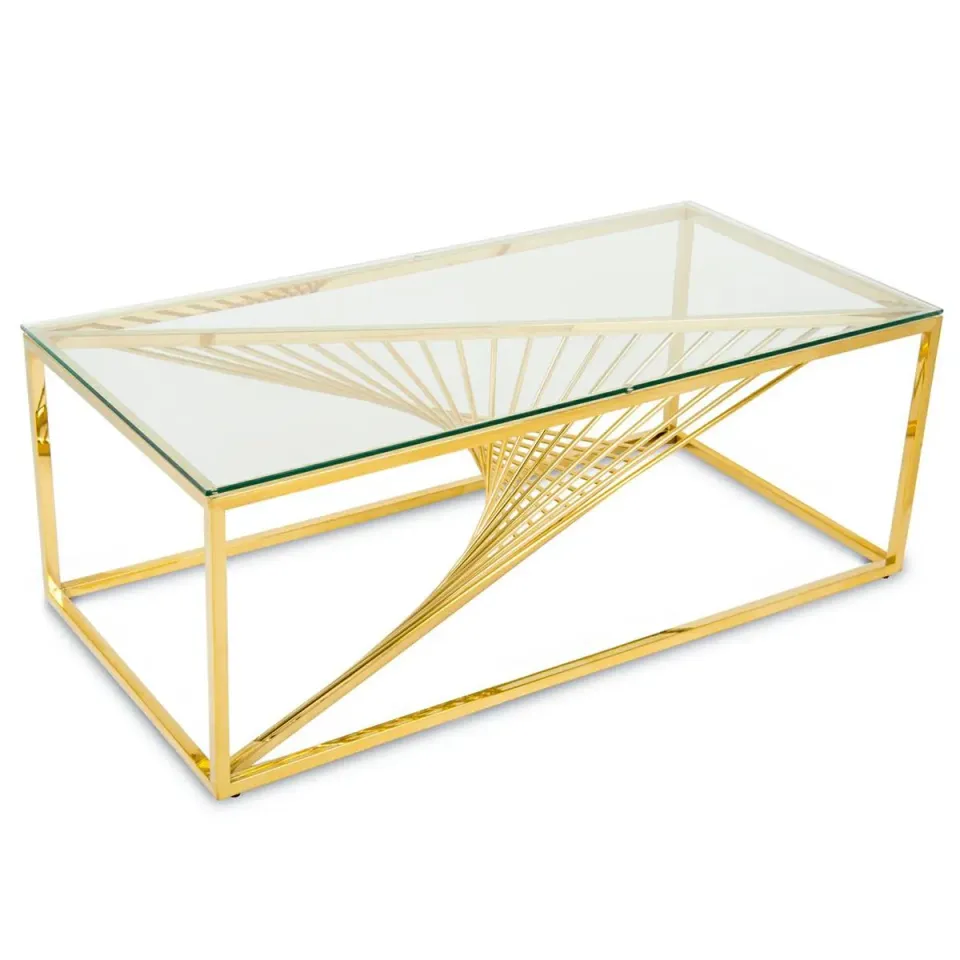 HOWHOMELY Laine Beistelltisch Glas