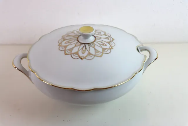 Mon Ami(e) Vintage Suppenterrine Porzellan Goldrand