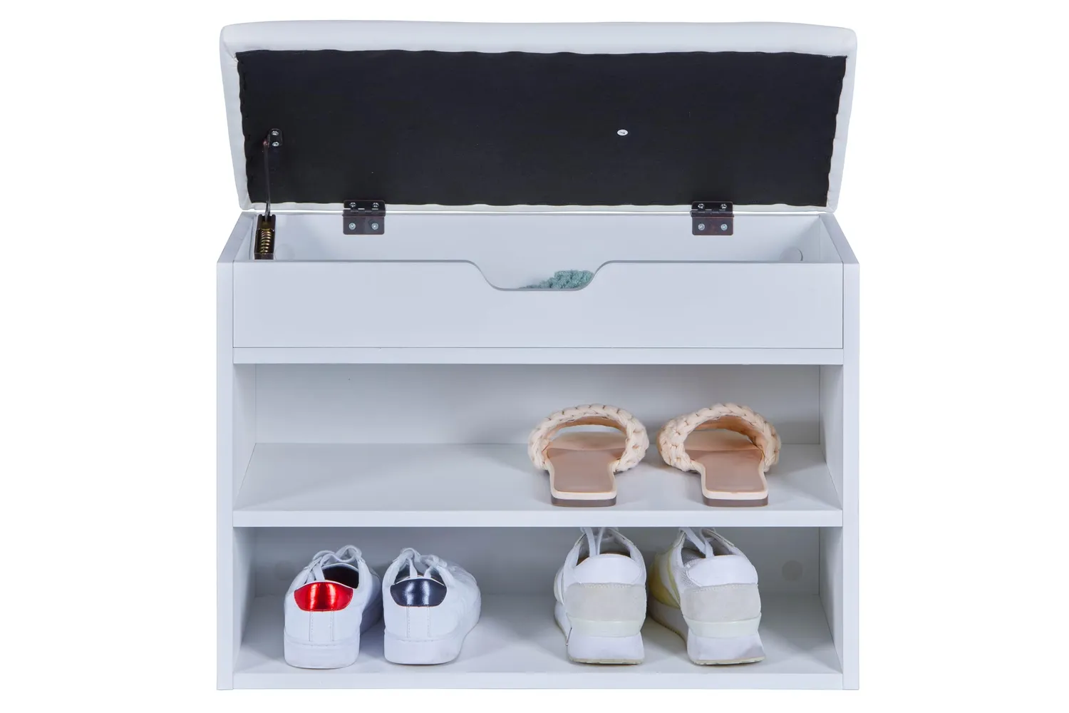 Inter Link Scilla Schuhbank 60 cm weiß gepolstert