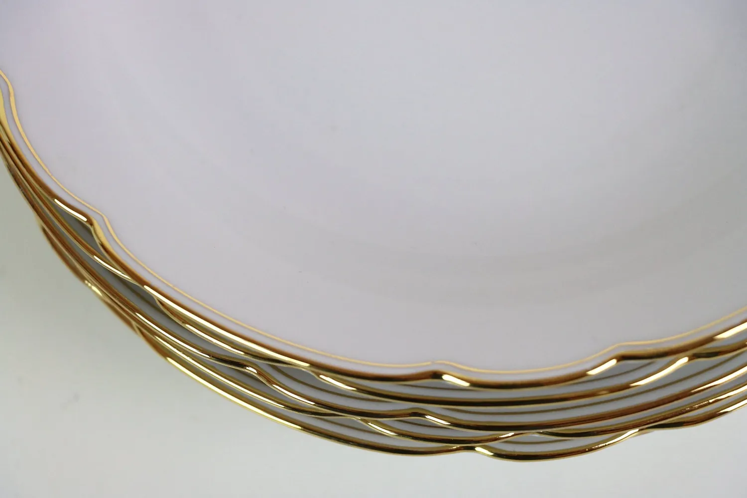 Mon Ami(e) Vintage Suppenteller Porzellan Goldrand 22,5 cm