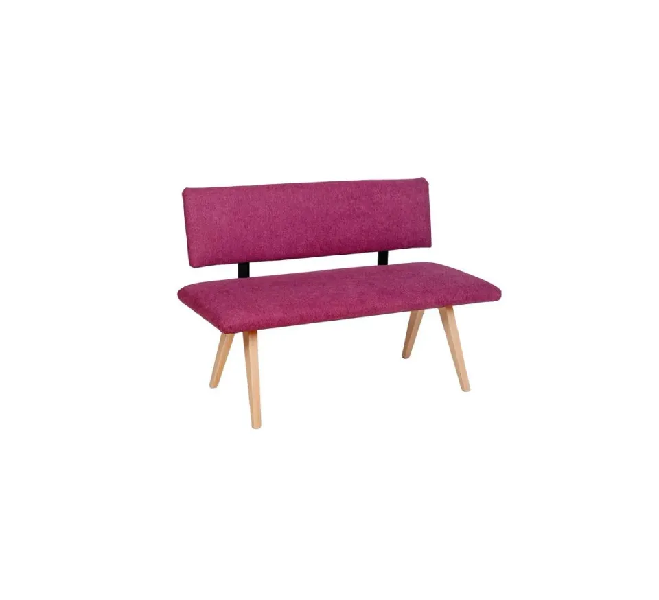 Kundler Home Die Natürliche Sitzbank 125 cm mit Lehne