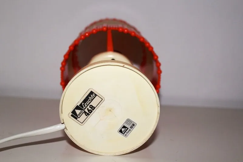 Mon Ami(e) Vintage Retro Tischlampe 1970er Tischlampe orange beige