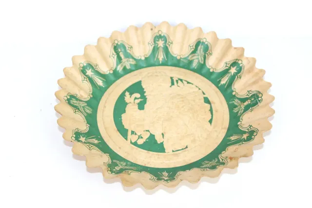 Mon Ami(e) Vintage Weihnachtsteller Pappe Weihnachtsmann