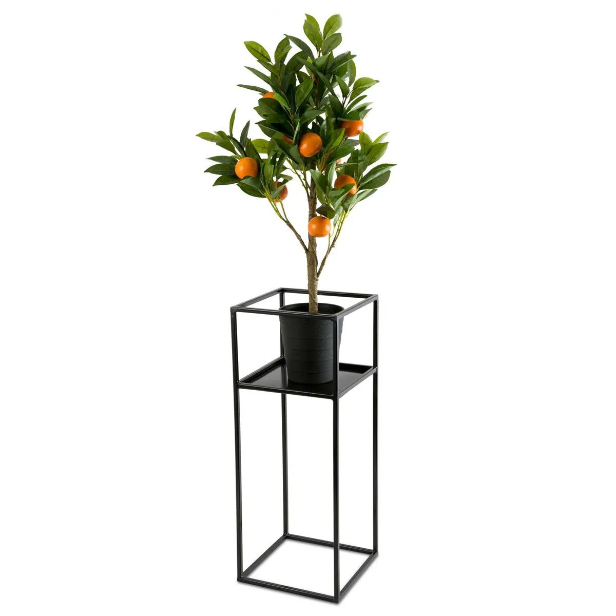 HOWHOMELY Blumentisch mit Regal Metall