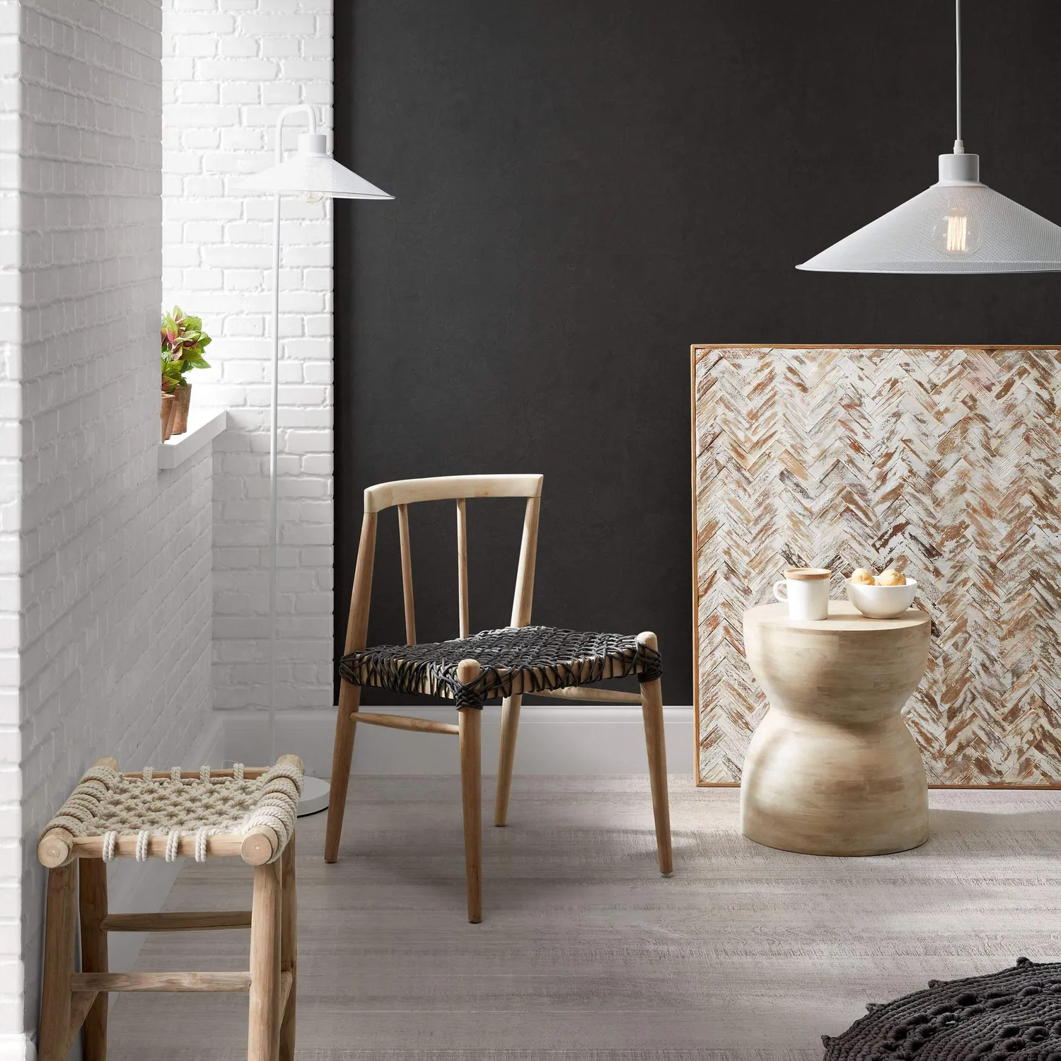 Kave Home Mazy Beistelltisch Ø 40 cm Mangoholz rund