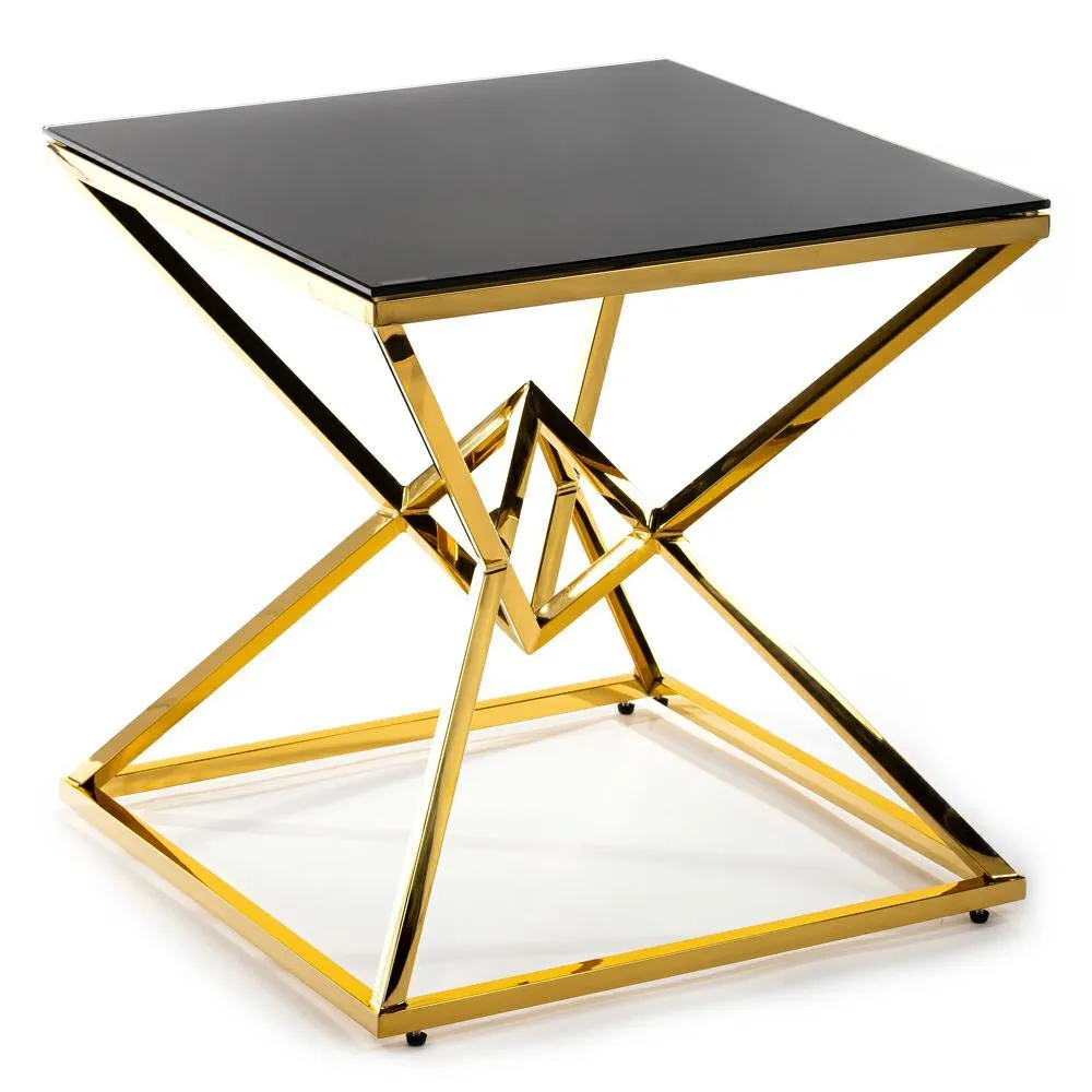 HOWHOMELY Diamanto Beistelltisch Glas