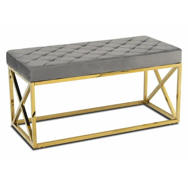 HOWHOMELY Nelja Puff gesteppt 97x44x46 cm
