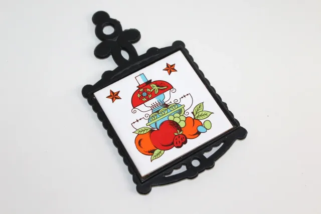 Mon Ami(e) Vintage Untersetzer Gusseisen Fliese 11 cm