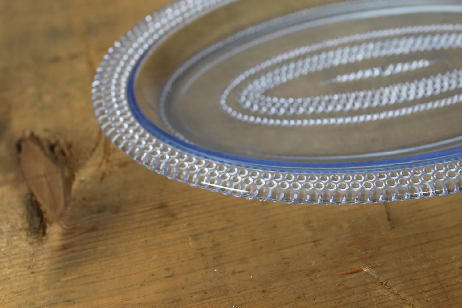 Mon Ami(e) Vintage Glasplatte Servierplatte blau vintage