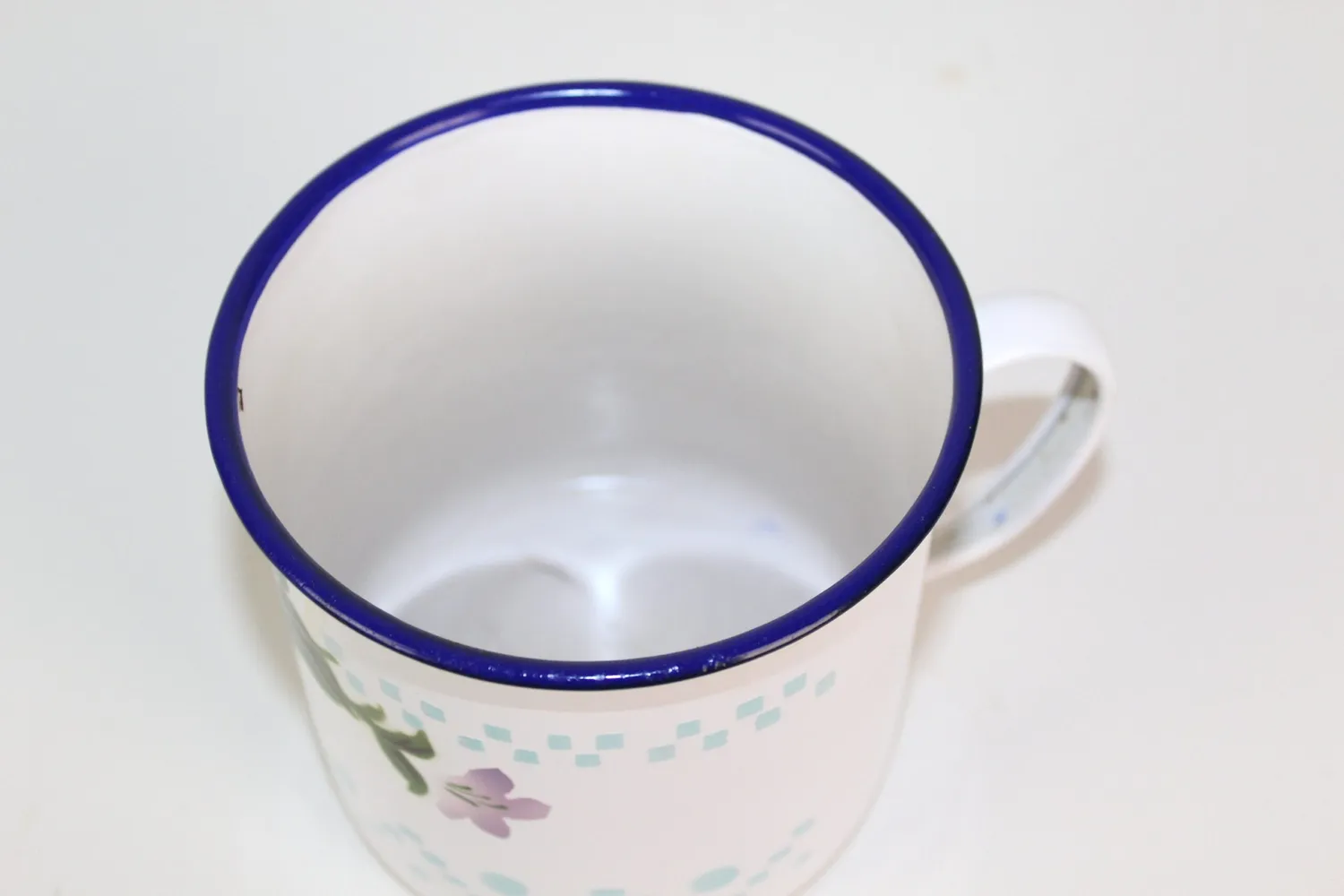 Mon Ami(e) Vintage Milchtopf mit Blumen Emaille