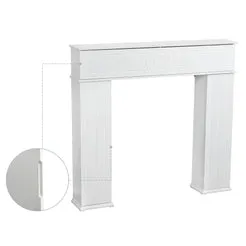 In And OutdoorMatch Holzschrank 107x19x100cm weiß Schubladen