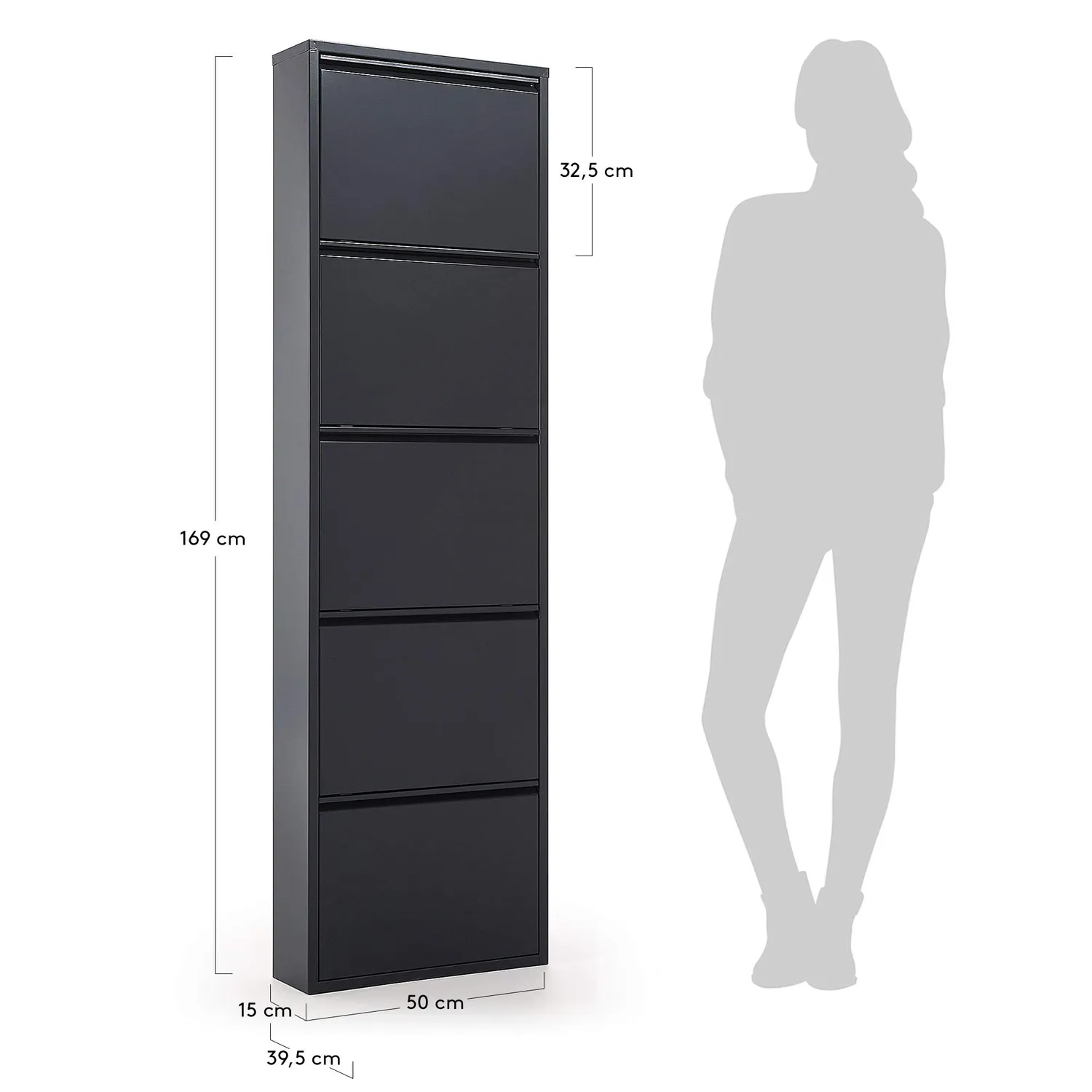 Kave Home Ode Schuhschrank für 15 Paar Schuhe