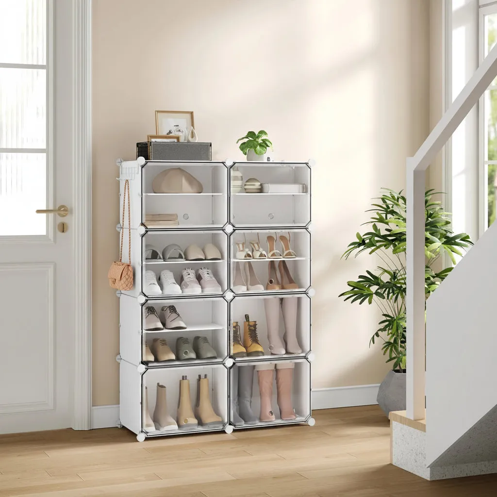 In And OutdoorMatch Schuhschrank mit Türen Schuhregal stapelbar