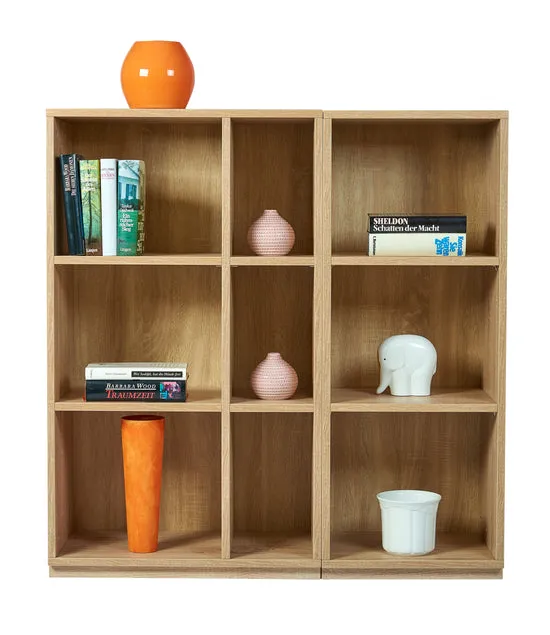 Kundler Home Der Bücherfreund Regal 100x100 Eiche offen