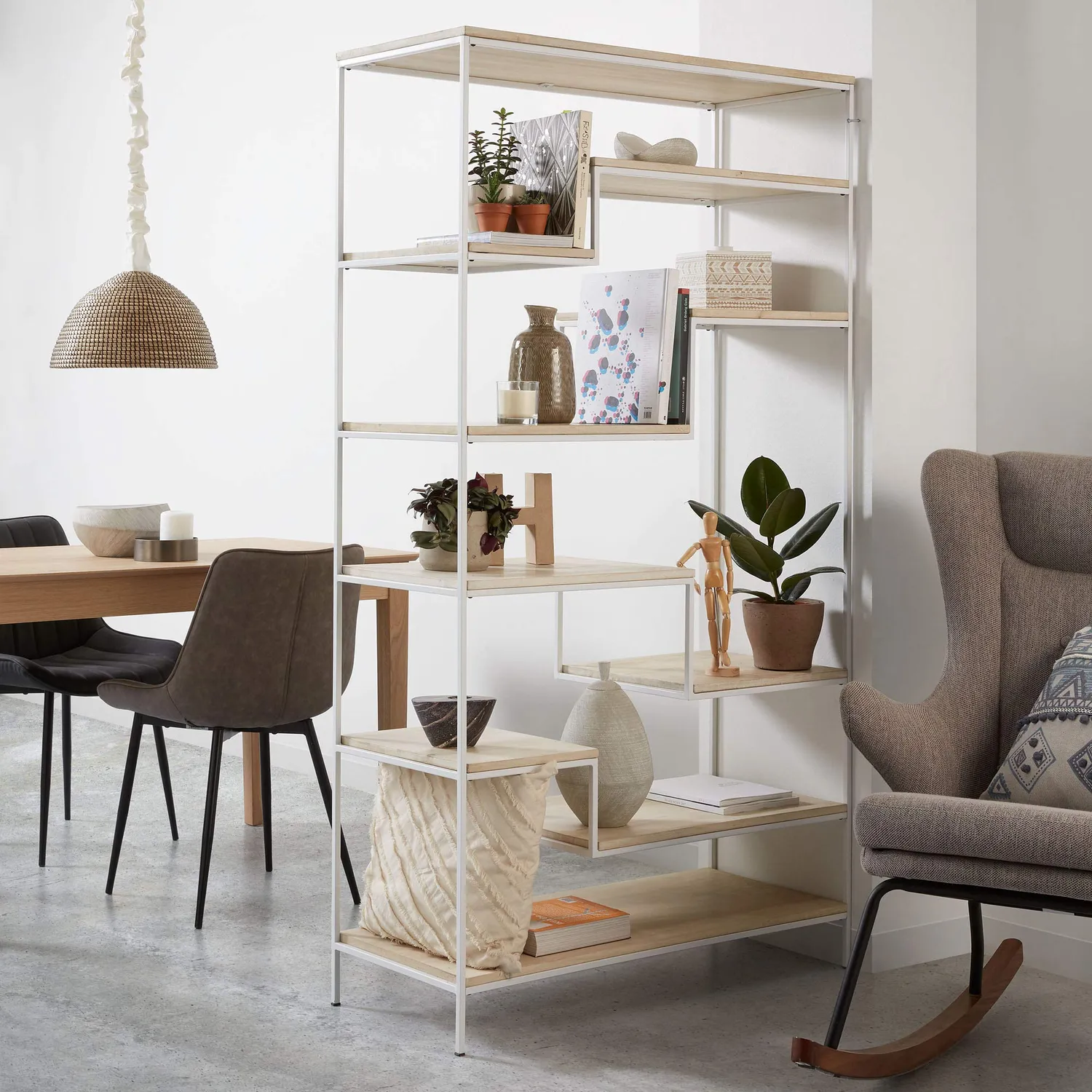 Kave Home Janis Esszimmerstuhl Kunstleder Taupe
