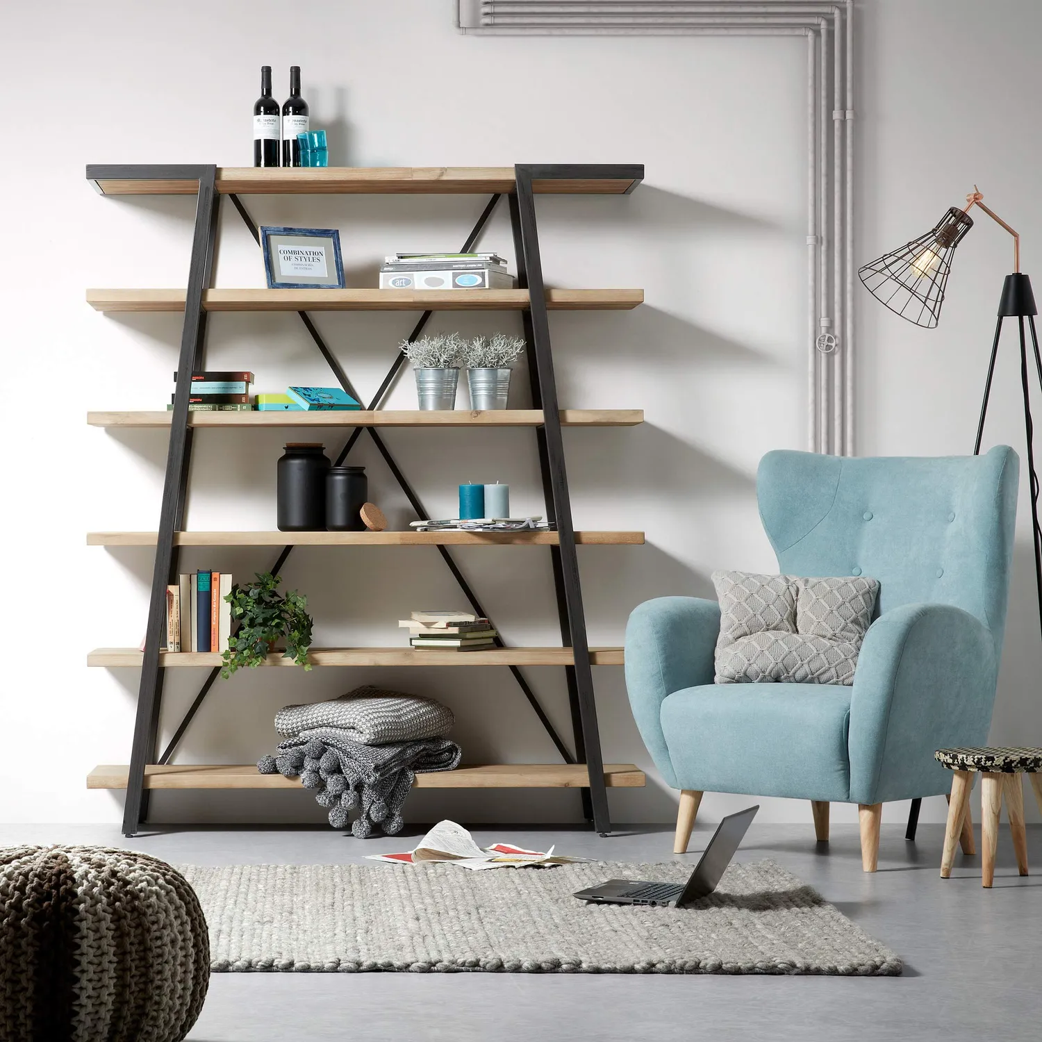 Kave Home Patio Ohrensessel aus Stoff
