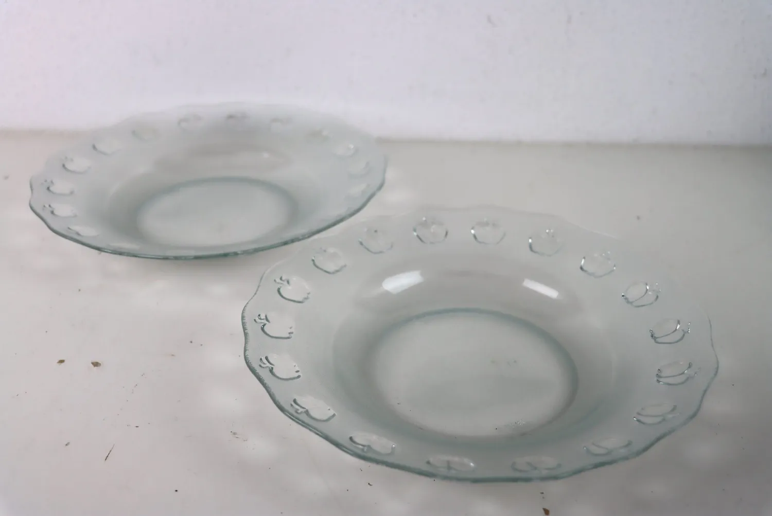 Mon Ami(e) Vintage Glasteller Apfelmotiv 23 cm 2er-Set
