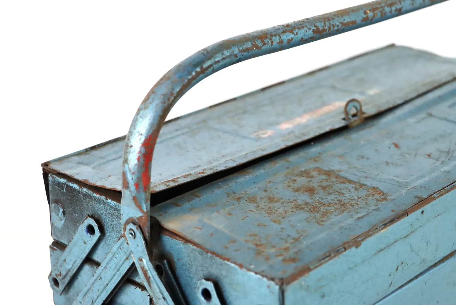 Mon Ami(e) Vintage blaue Werkzeugkiste Metall Vintage