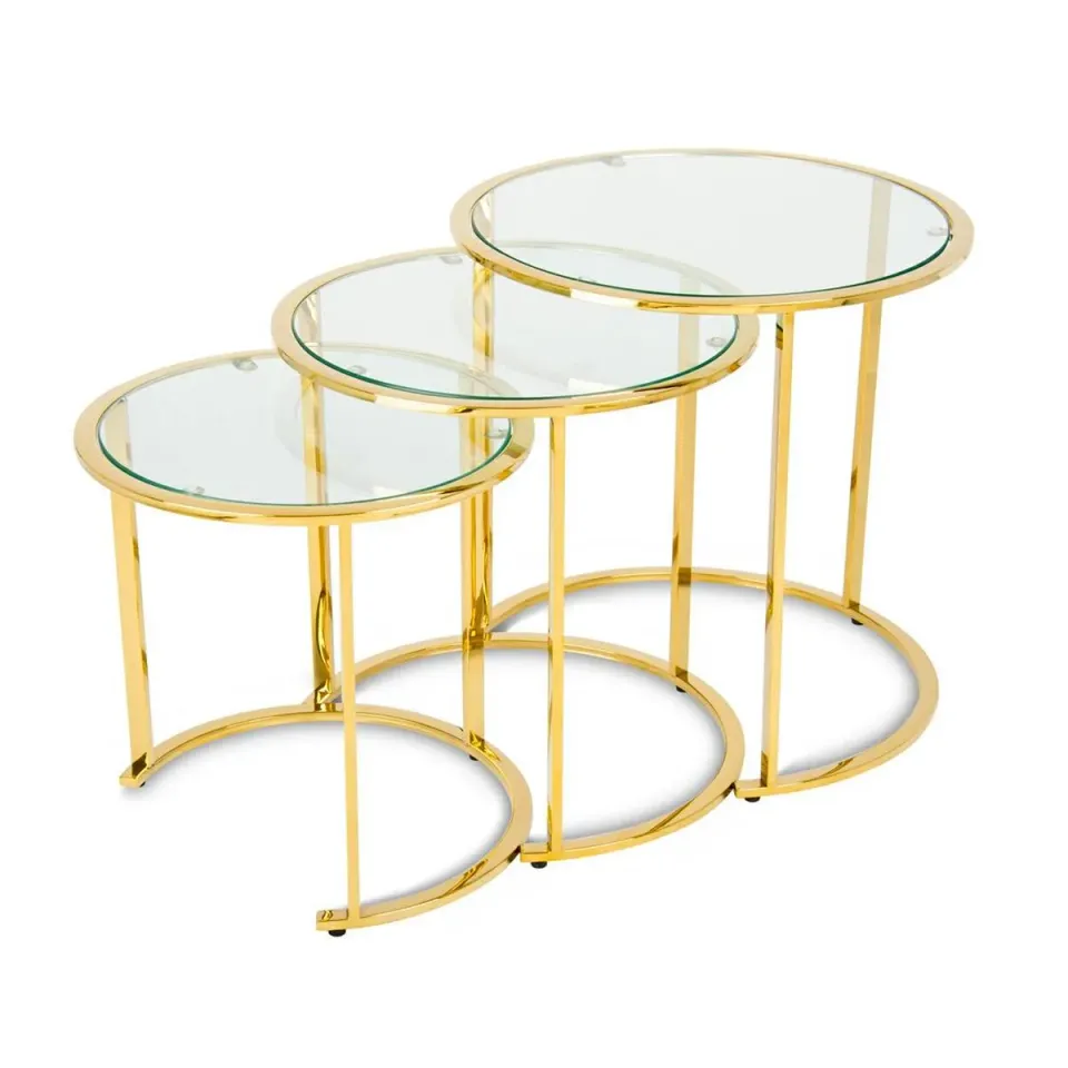 HOWHOMELY Vane Beistelltisch-Set 3-teilig