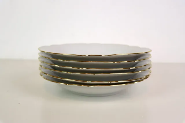 Mon Ami(e) Vintage Suppenteller Porzellan Goldrand 22,5 cm