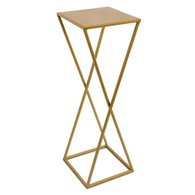 HOWHOMELY Blumentisch 70 cm Gold Metall Pflanzenständer