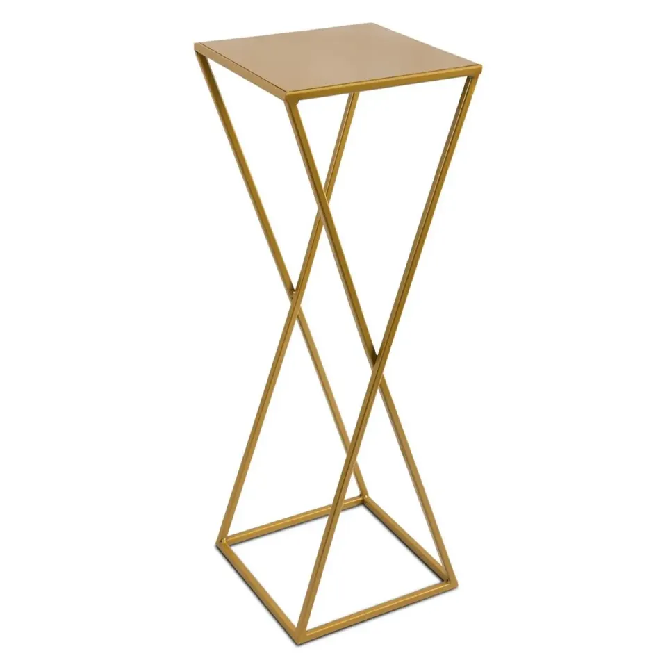 HOWHOMELY Blumentisch 70 cm Gold Metall Pflanzenständer
