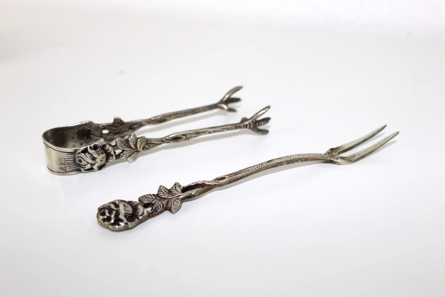 Mon Ami(e) Vintage Besteck Rosengriff 800er Silber 2-teilig