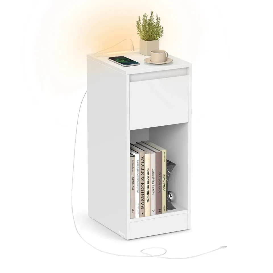 In And OutdoorMatch Nachttisch 30x25cm mit LED USB