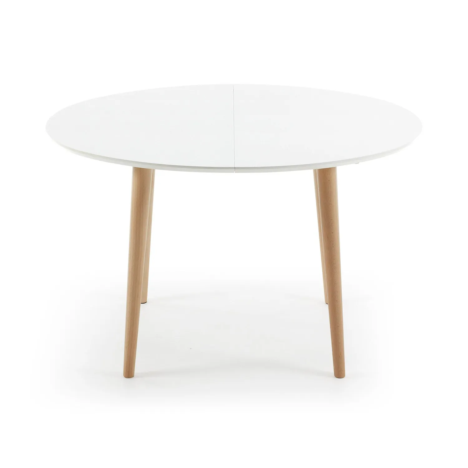 Kave Home Oakland Ausziehtisch oval weiß 120–200 cm