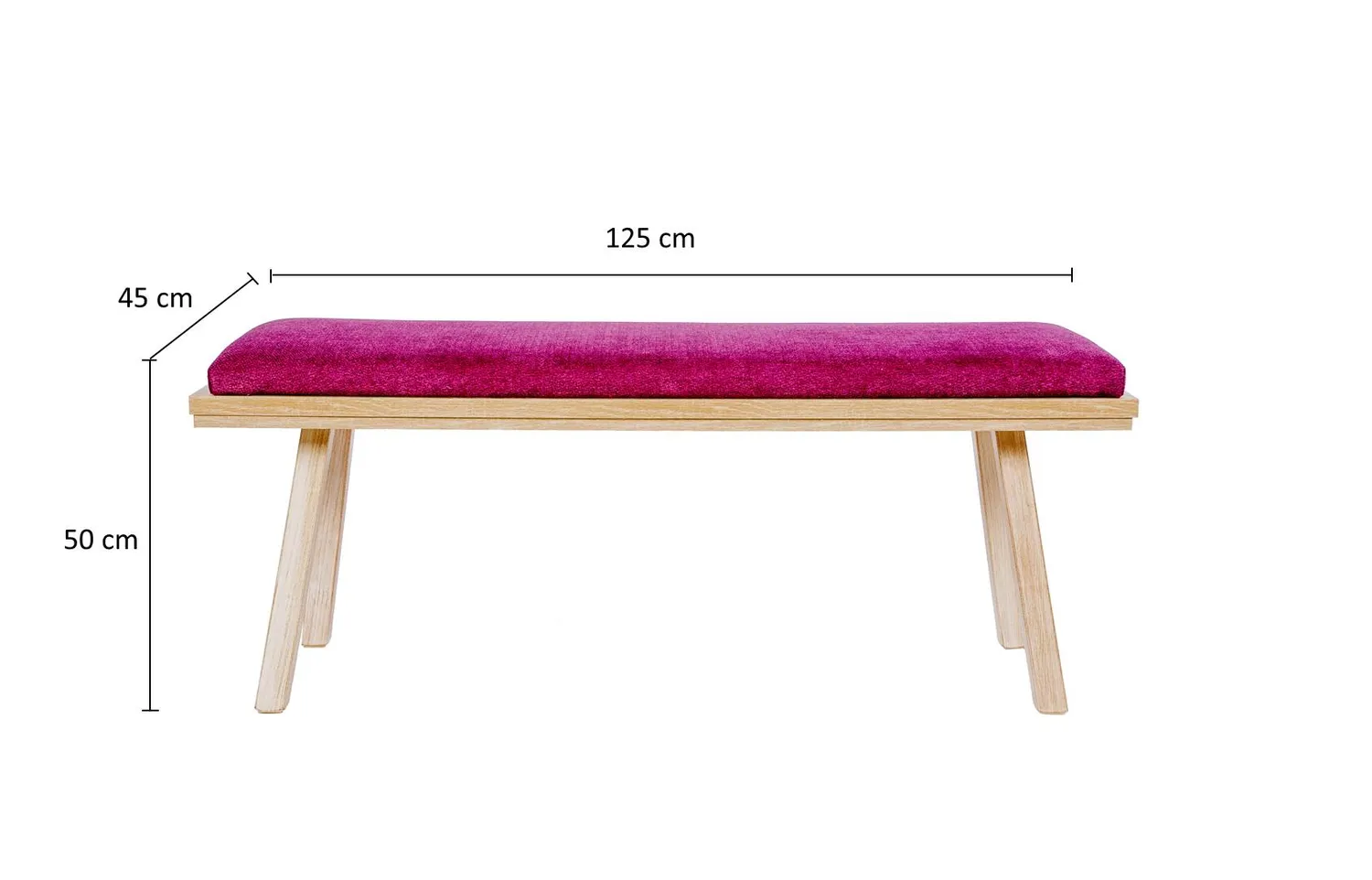 Kundler Home Die Zeitlose Sitzbank 125cm mit Lehne