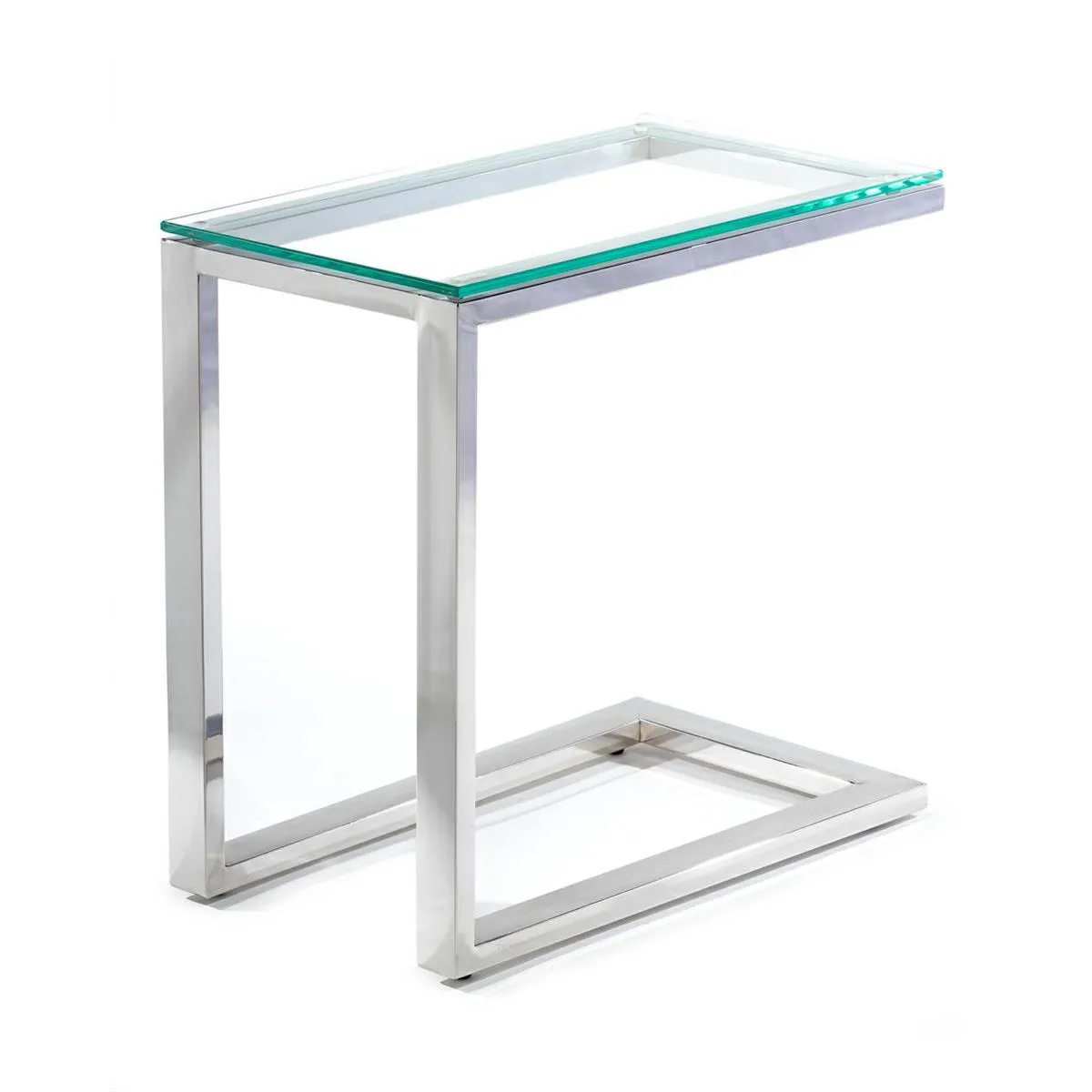HOWHOMELY Stivar Beistelltisch 50 cm Glas