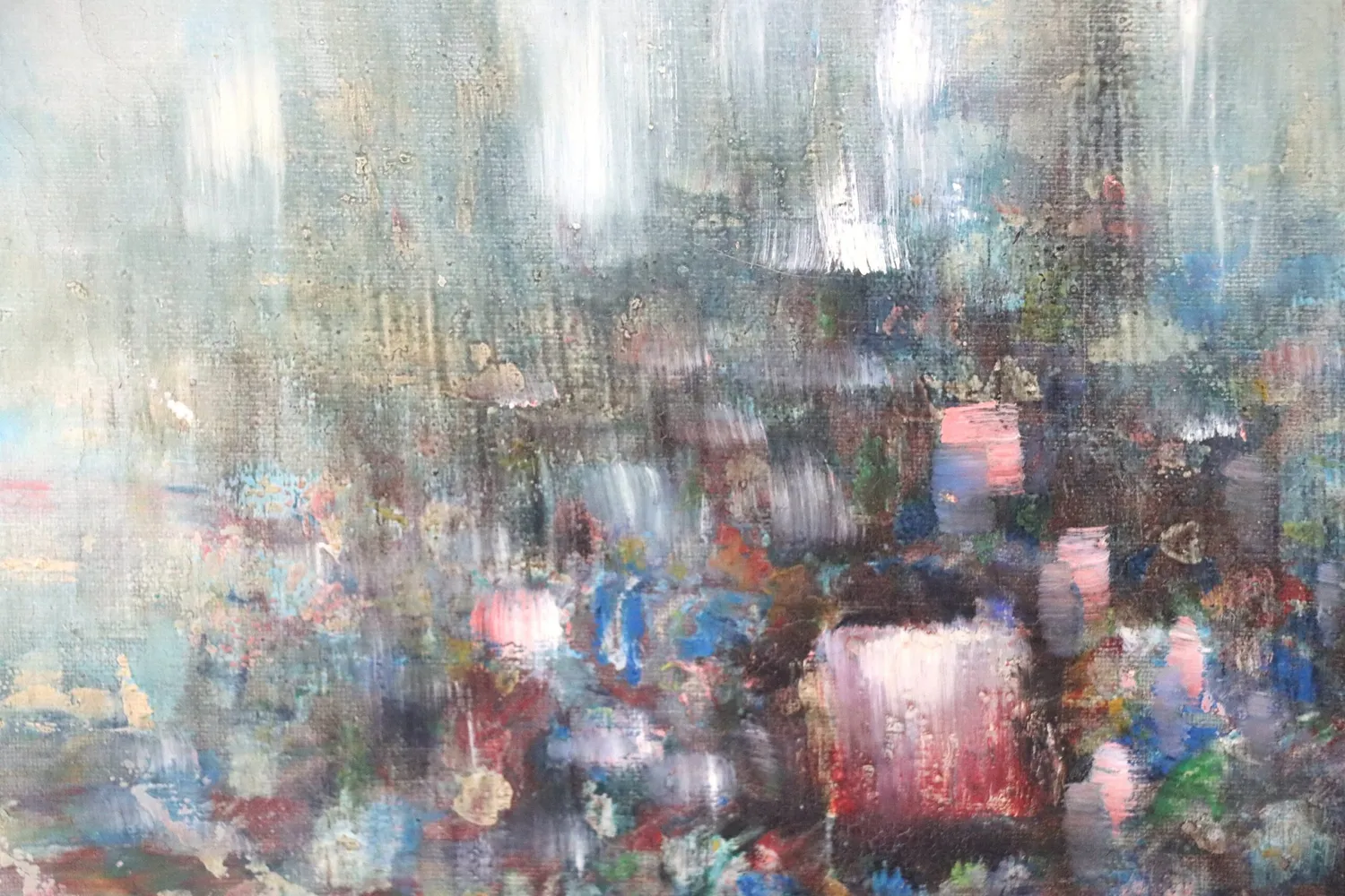 Mon Ami(e) Vintage Patricia Larsen Acrylgemälde abstrakt